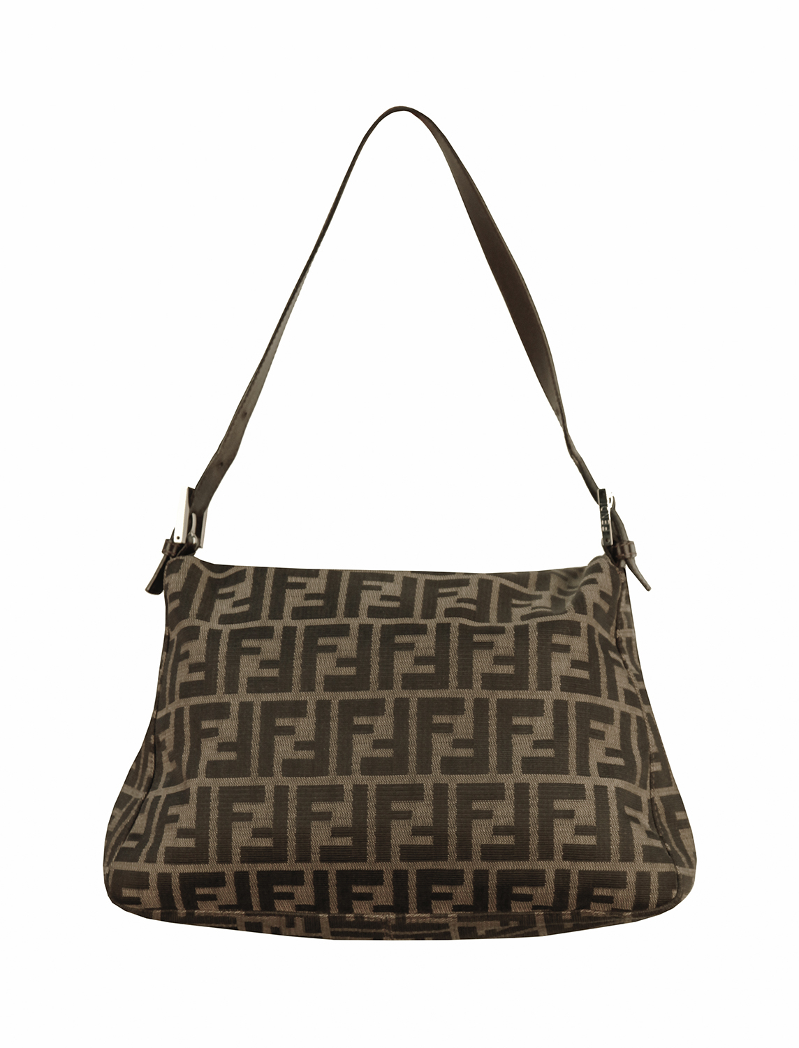 Fendi Zucca Canvas Mamma Baguette Bag