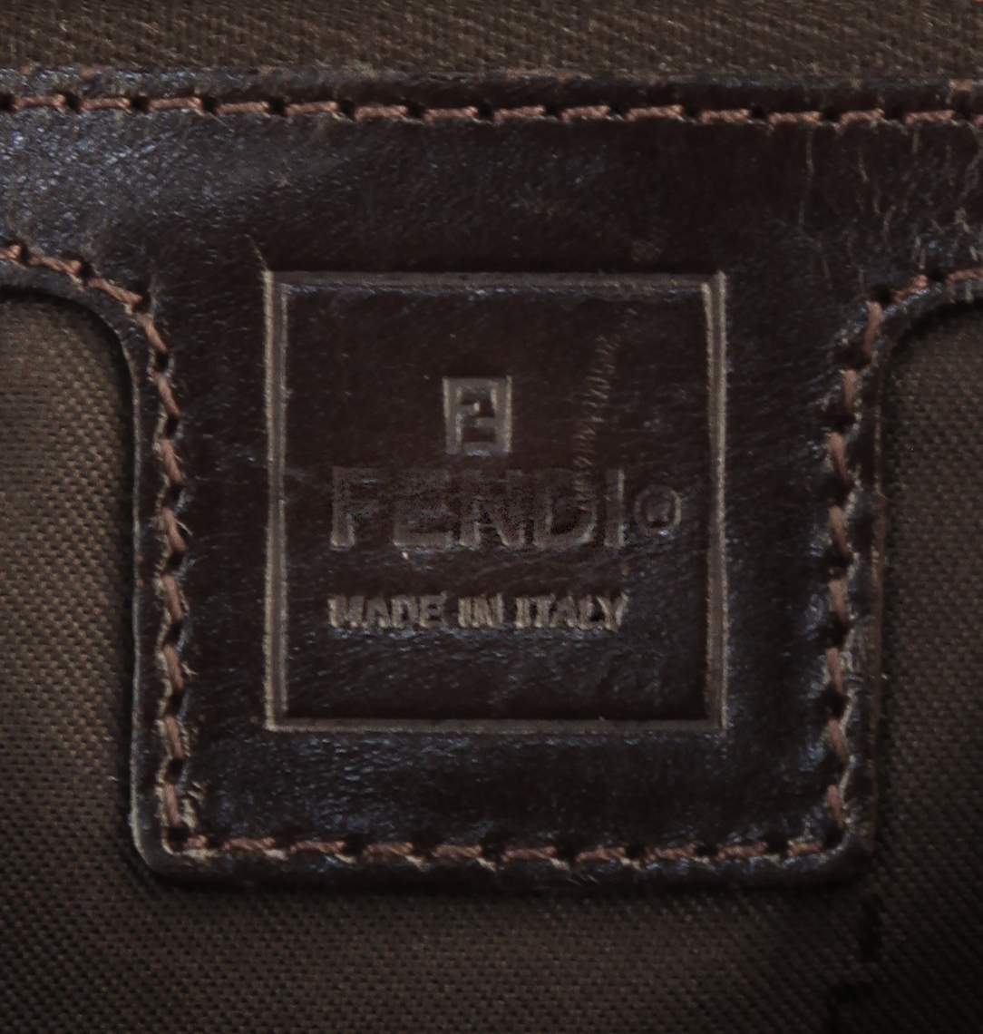 Fendi Zucca Canvas Mamma Baguette Bag