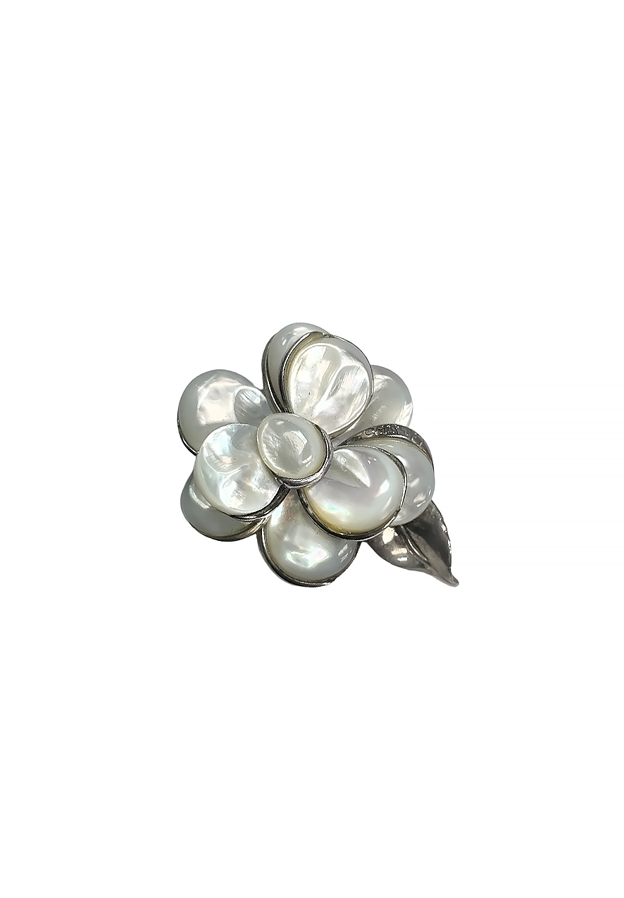 Chanel Mother-of-Pearl Camellia Brooch