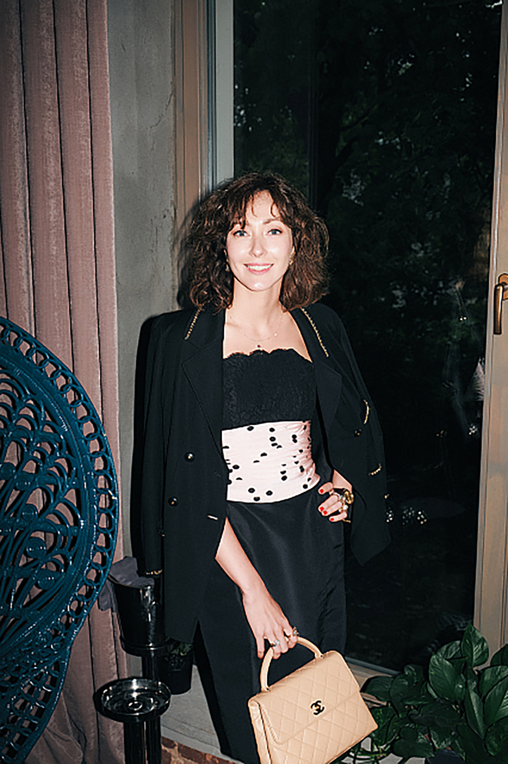 Chanel Double-Breasted Jacket With Chains