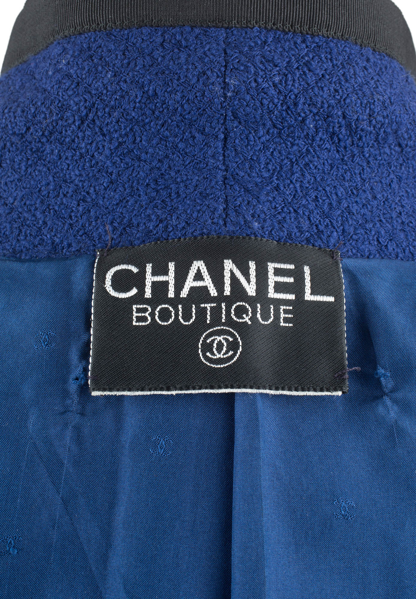 Chanel Blue Trimmed Tweed Jacket