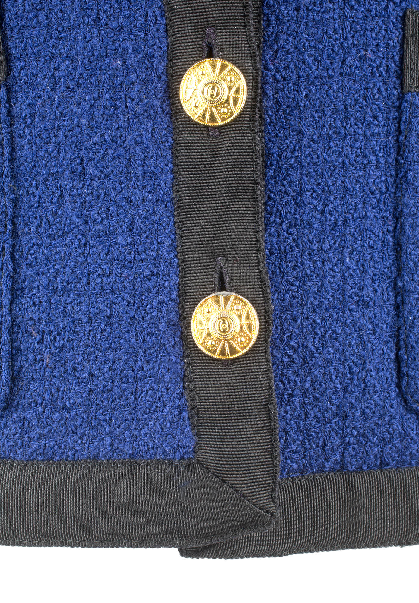 Chanel Blue Trimmed Tweed Jacket