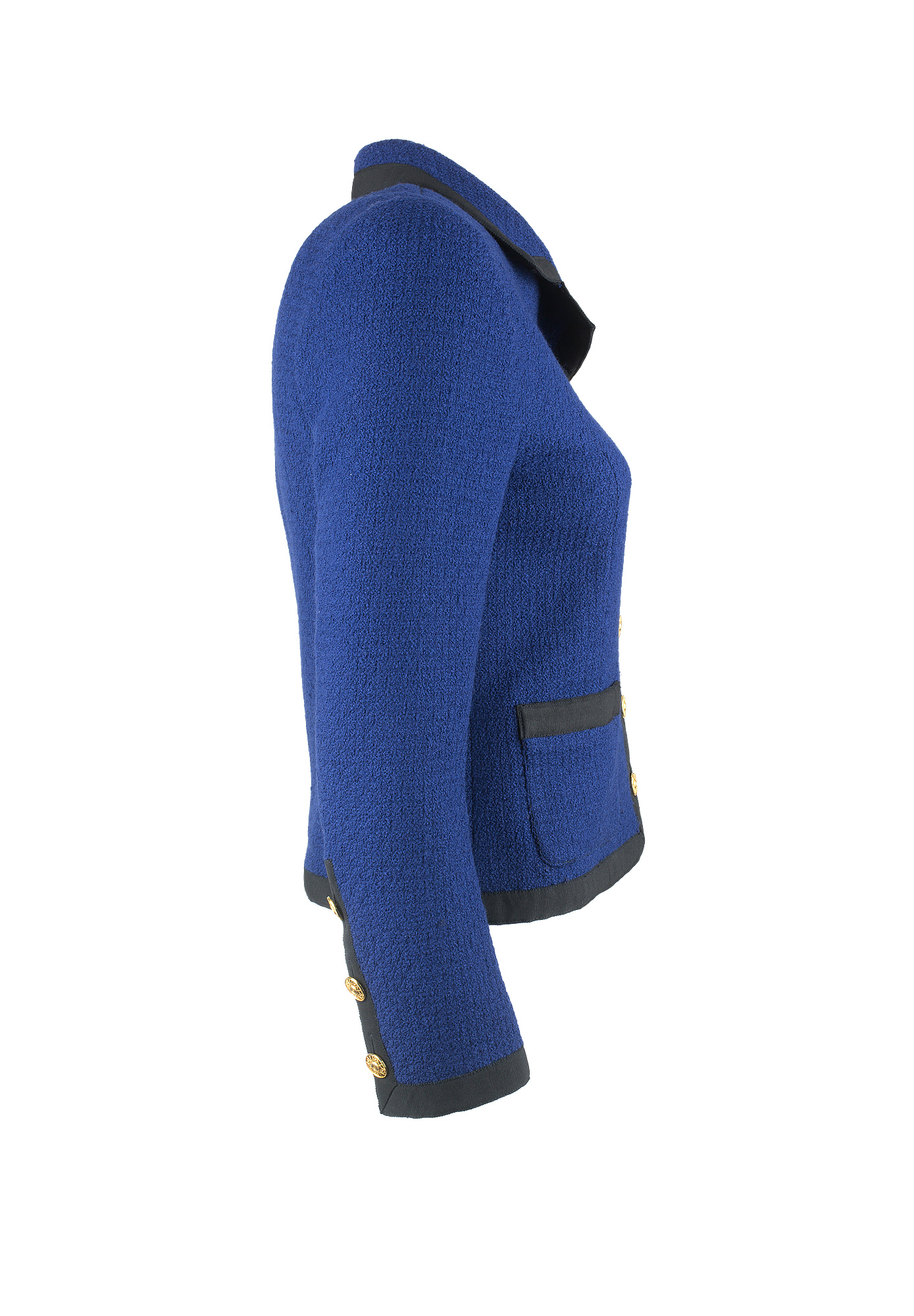 Chanel Blue Trimmed Tweed Jacket