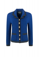 Chanel Blue Trimmed Tweed Jacket