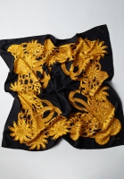 Vintage Chanel Black Print Scarf