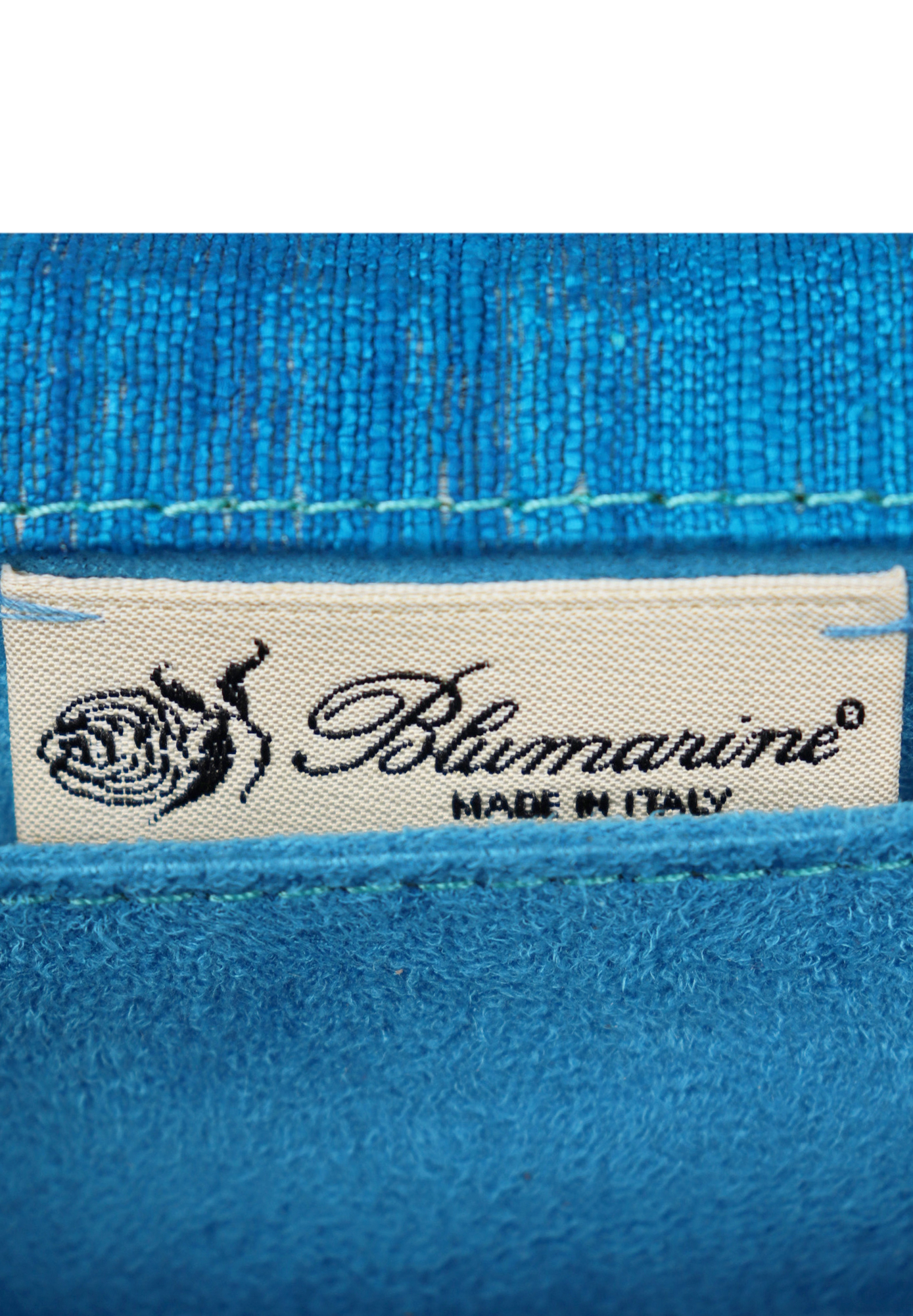 Blumarine Light Blue Clutch With Flowers