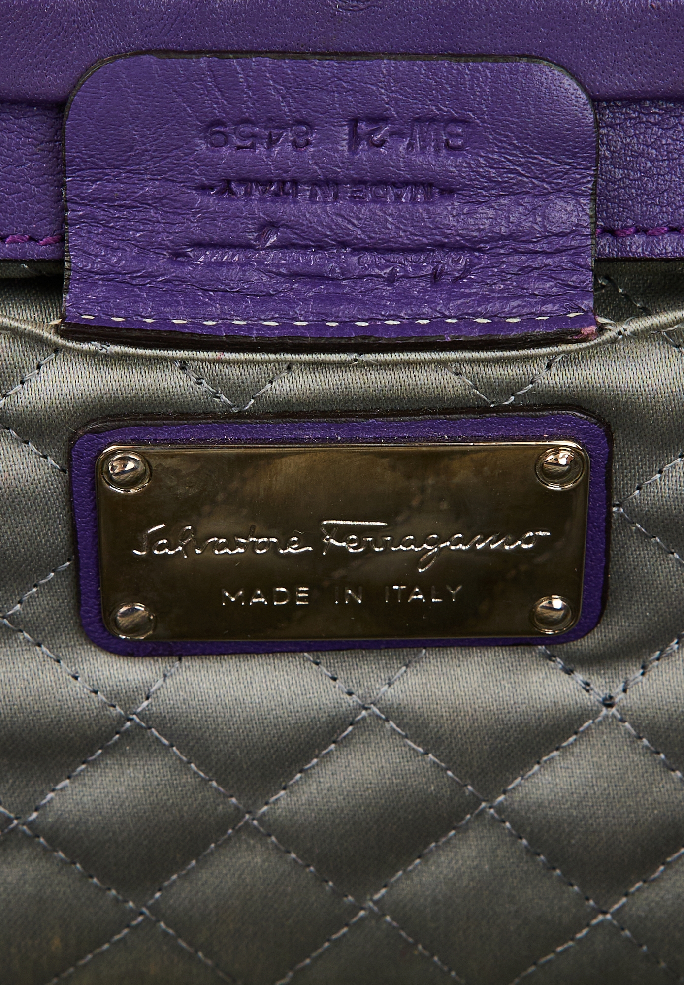 Salvatore Ferragamo Burgundy Clutch