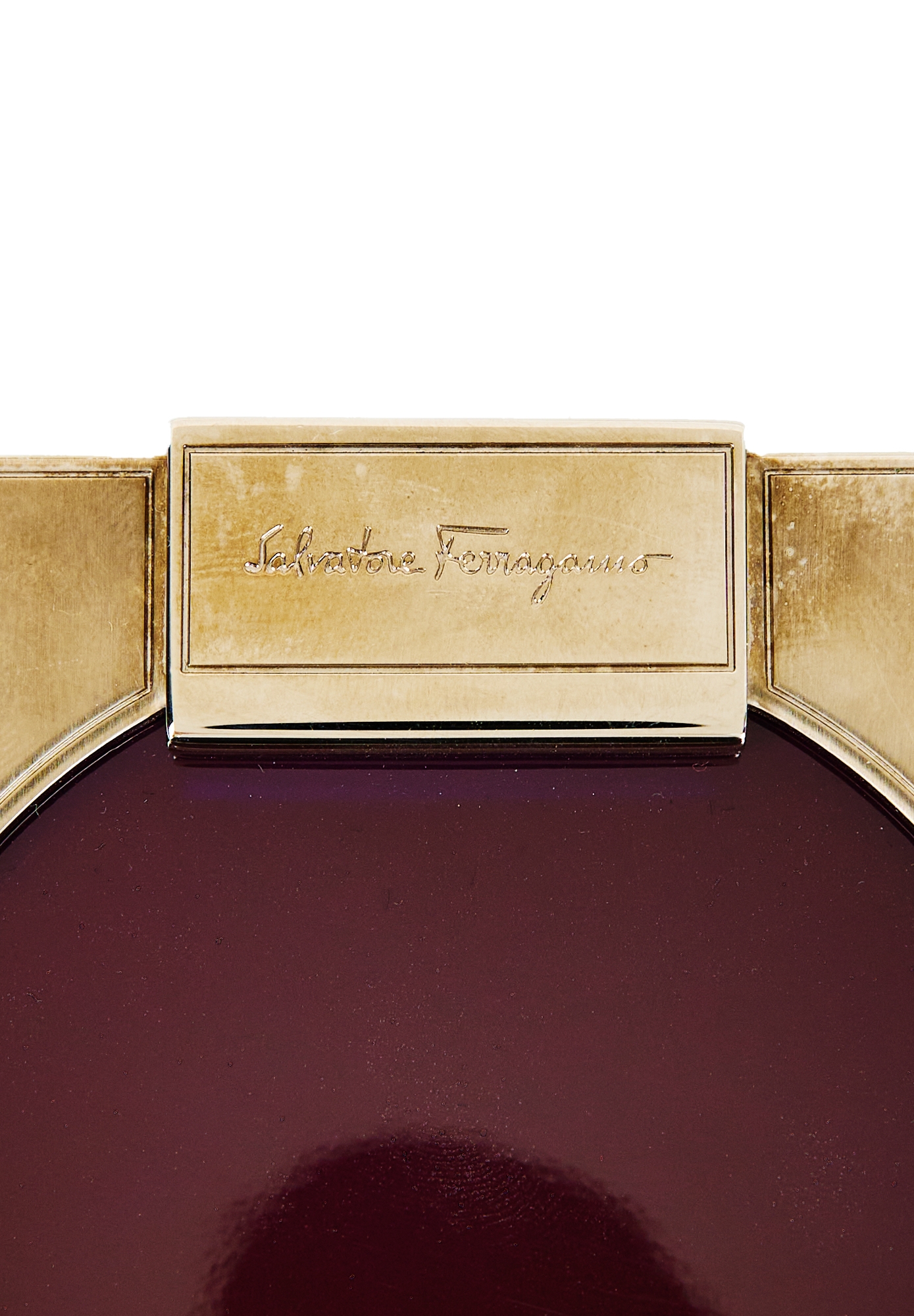 Salvatore Ferragamo Burgundy Clutch