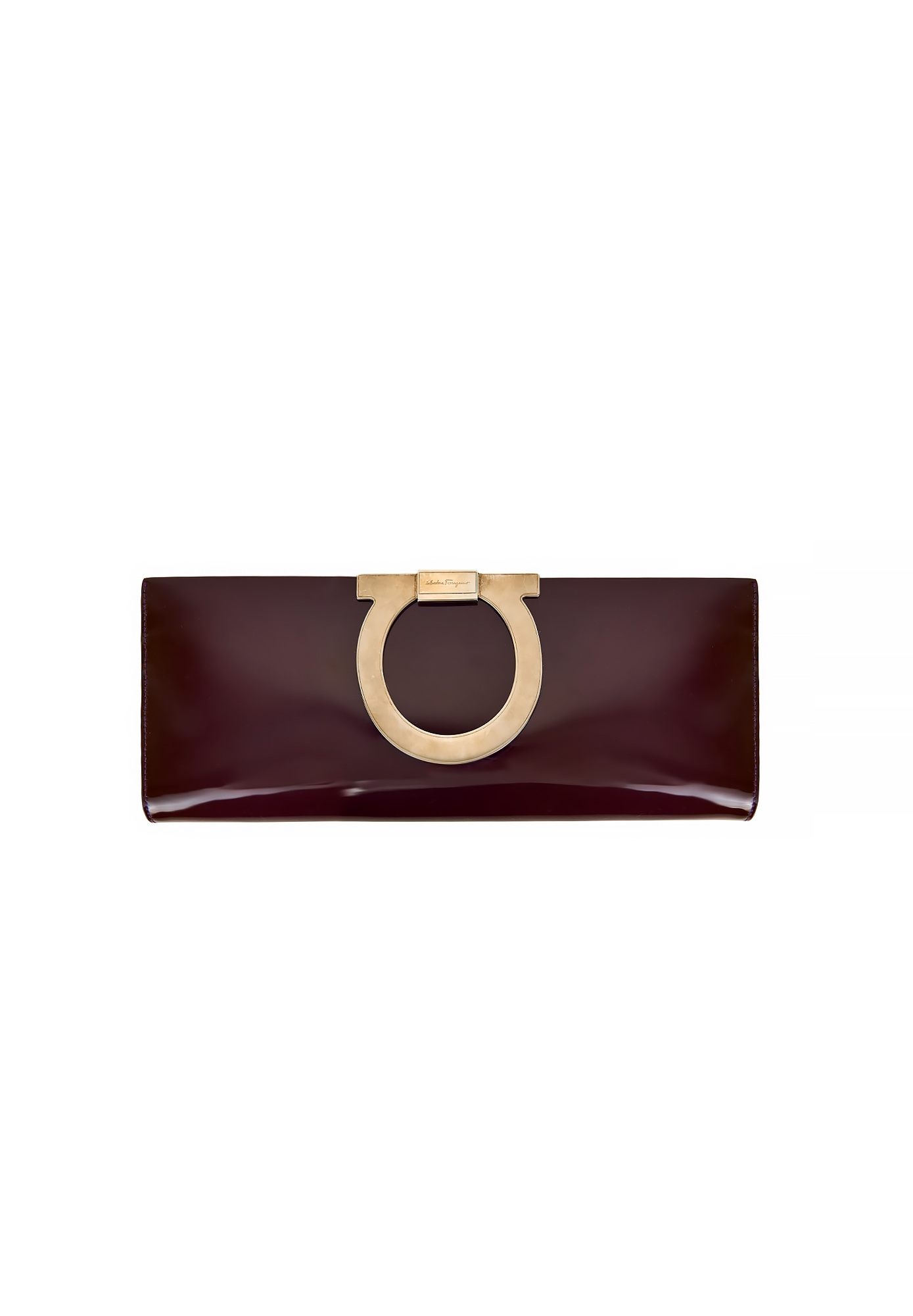 Salvatore Ferragamo Burgundy Clutch