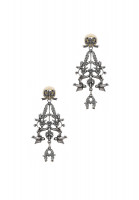 Vintage Bird Earrings with Ornaments