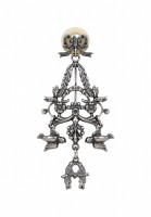 Vintage Bird Earrings with Ornaments