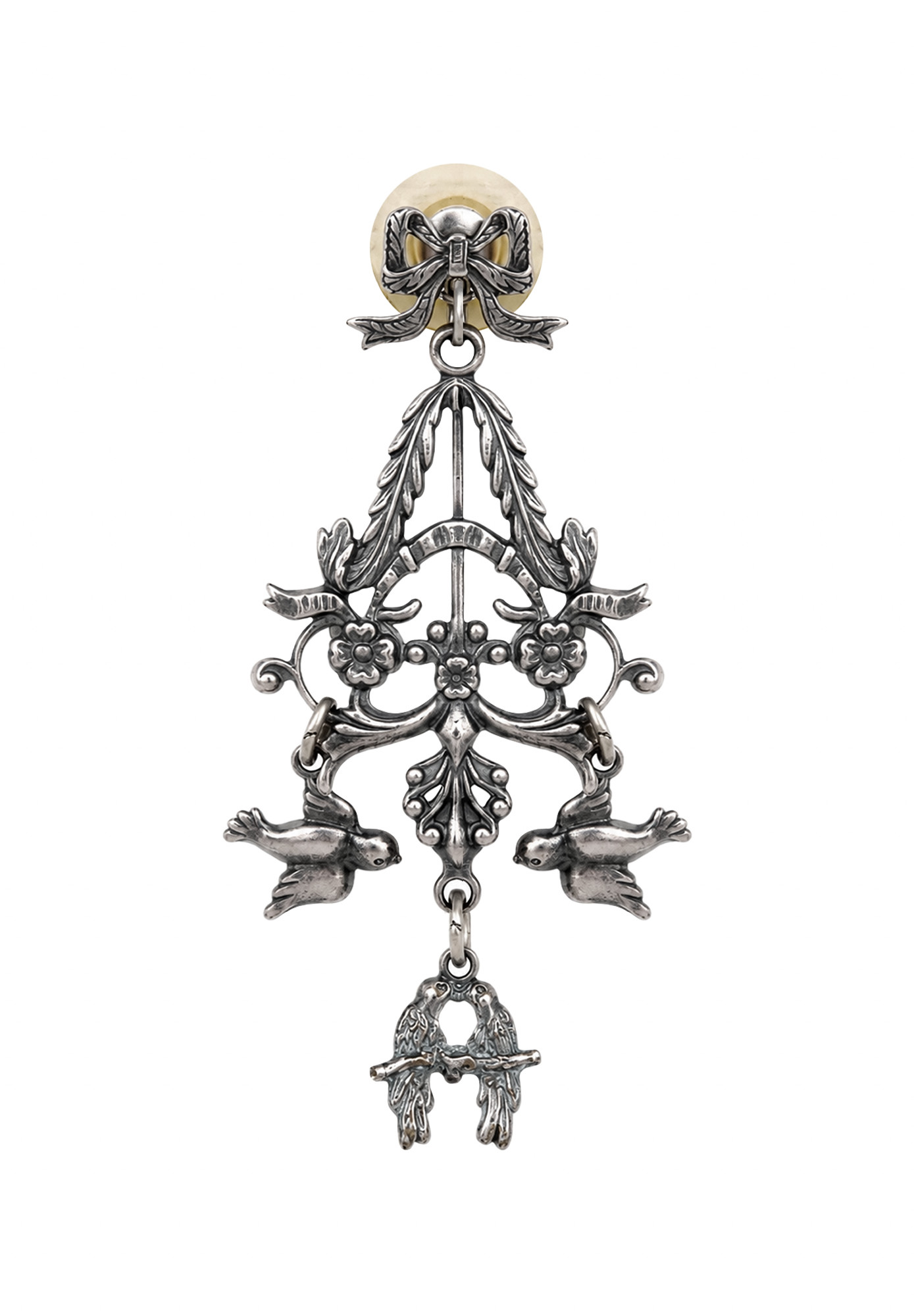 Vintage Bird Earrings with Ornaments