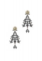Vintage Bird Earrings with Ornaments