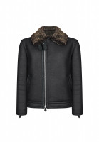 Hermès Black Sheepskin Coat
