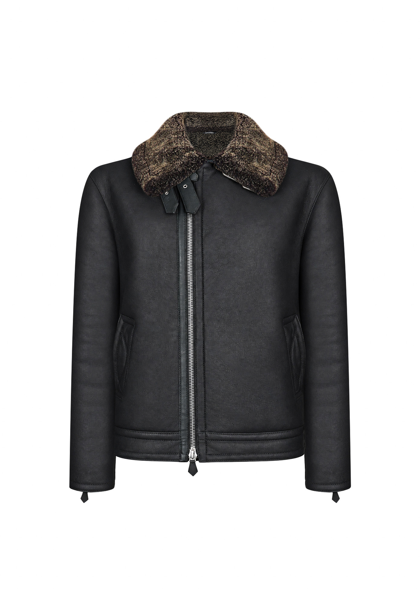 Hermès Black Sheepskin Coat
