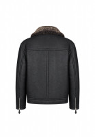 Hermès Black Sheepskin Coat