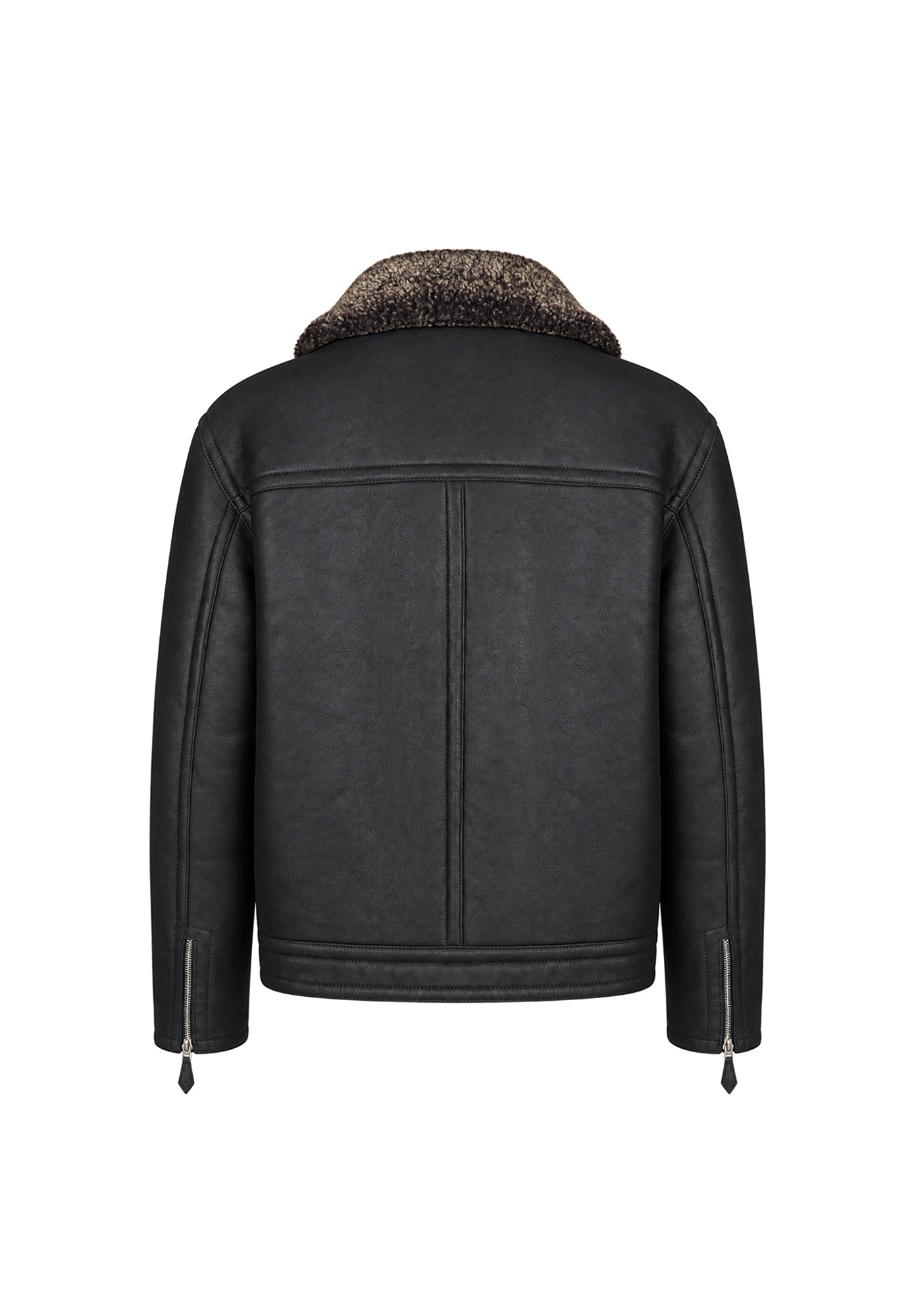 Hermès Black Sheepskin Coat