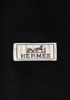 Hermès Black Sheepskin Coat