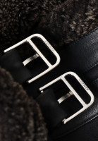 Hermès Black Sheepskin Coat