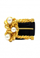 Chanel Suede Large Pearl Belt  