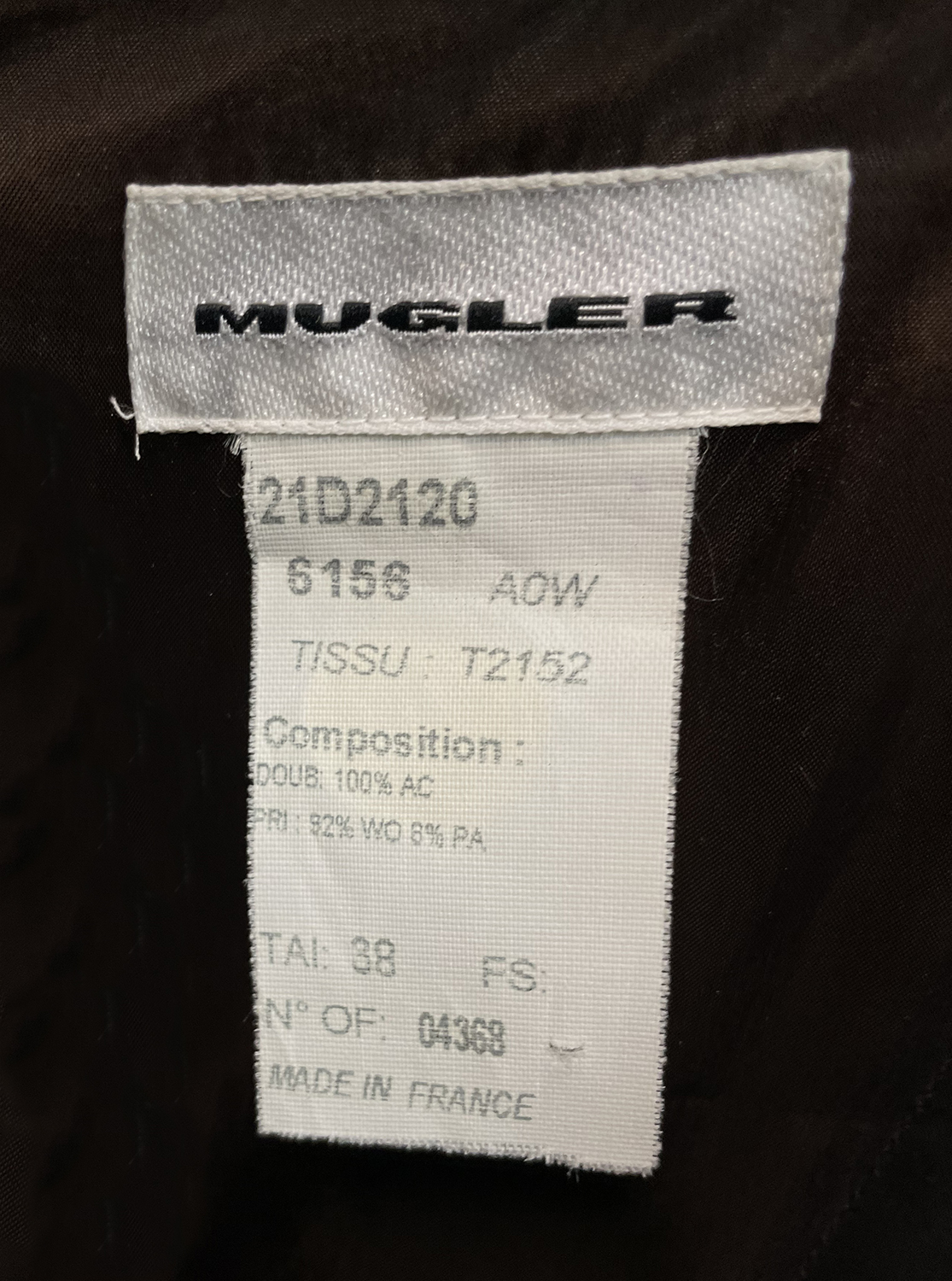Thierry Mugler Wool Dress