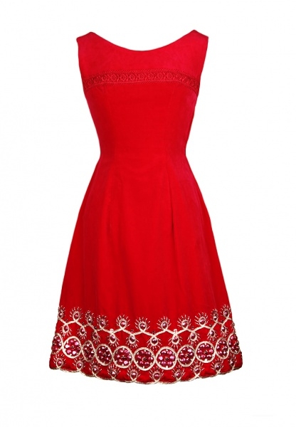 Lanvin Red Velvet Dress