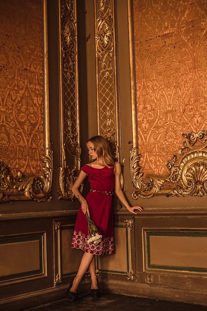 Lanvin Red Velvet Dress