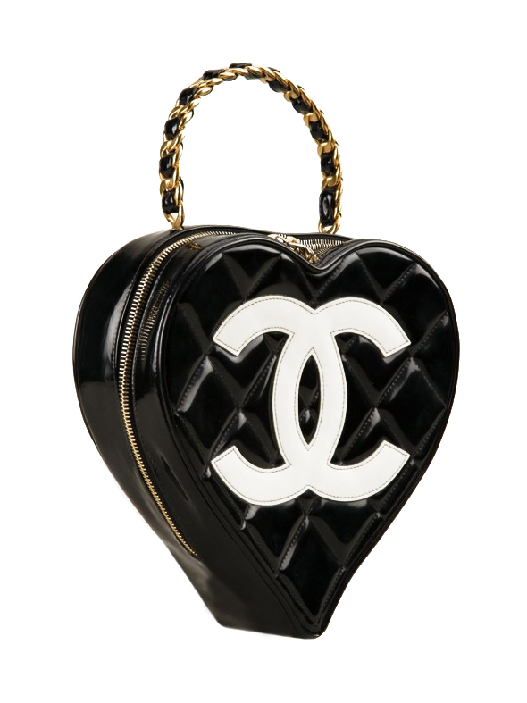 Chanel Patent Leather Heart Handbag