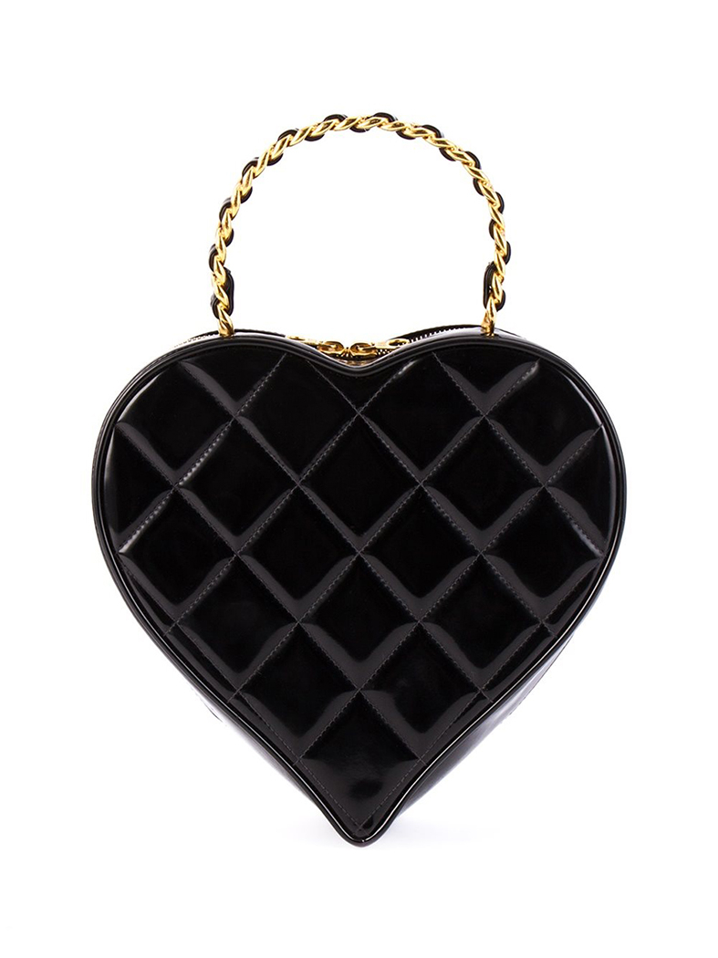 Chanel Patent Leather Heart Handbag