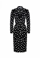 Saint Laurent Polka Dot Black Dress