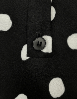 Saint Laurent Polka Dot Black Dress