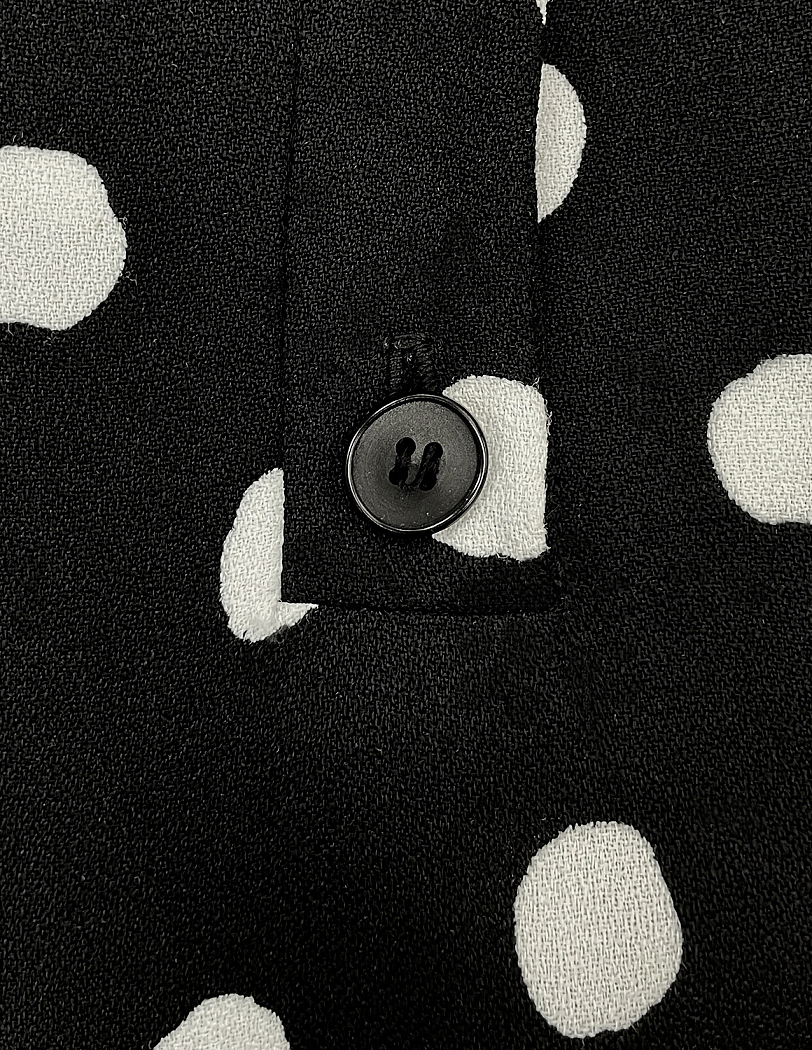 Saint Laurent Polka Dot Black Dress