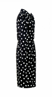 Saint Laurent Polka Dot Black Dress