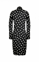 Saint Laurent Polka Dot Black Dress