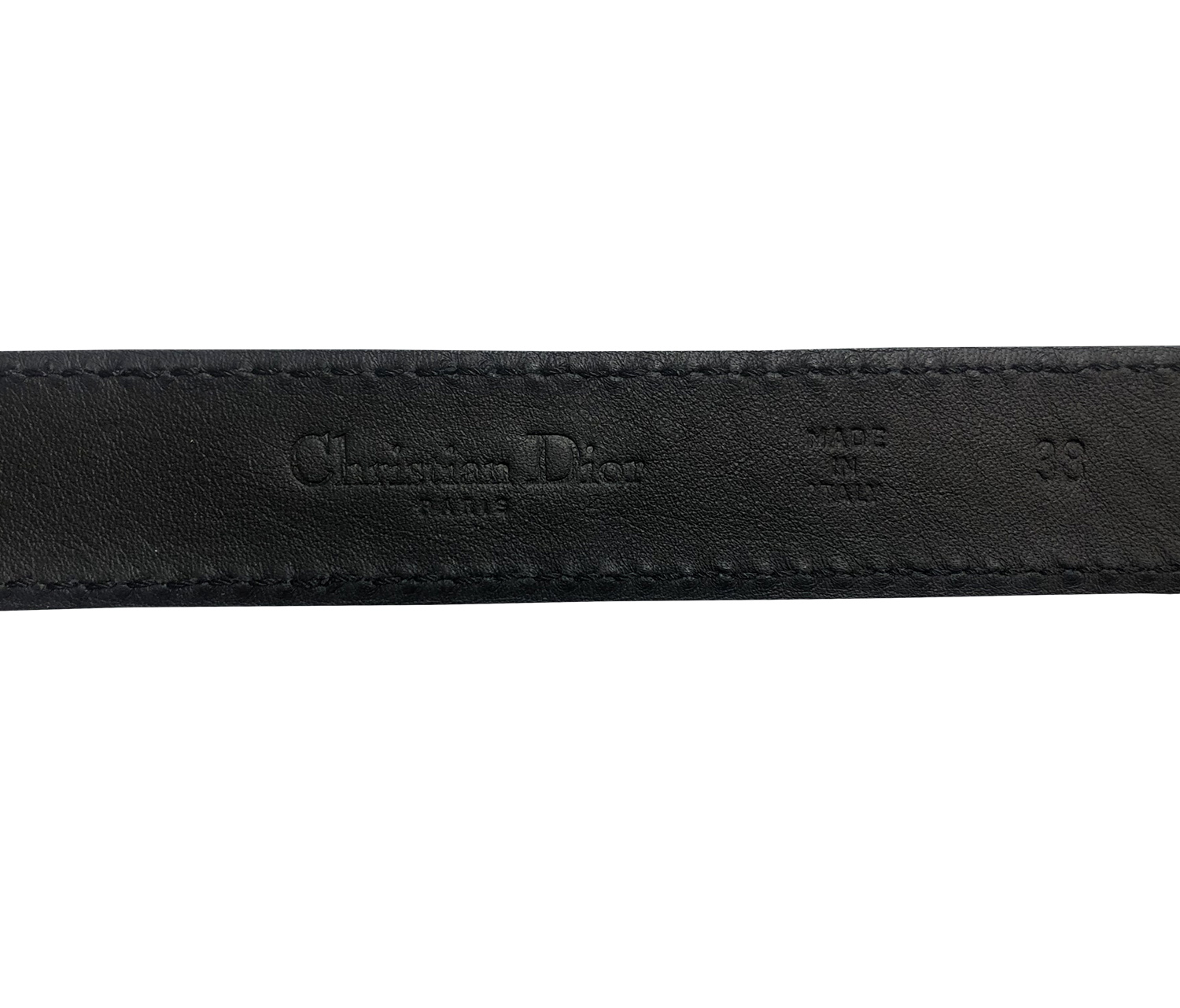 Christian Dior Black Leather Belt