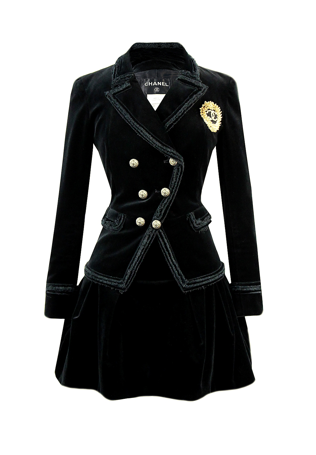 Chanel Black Velvet Suit