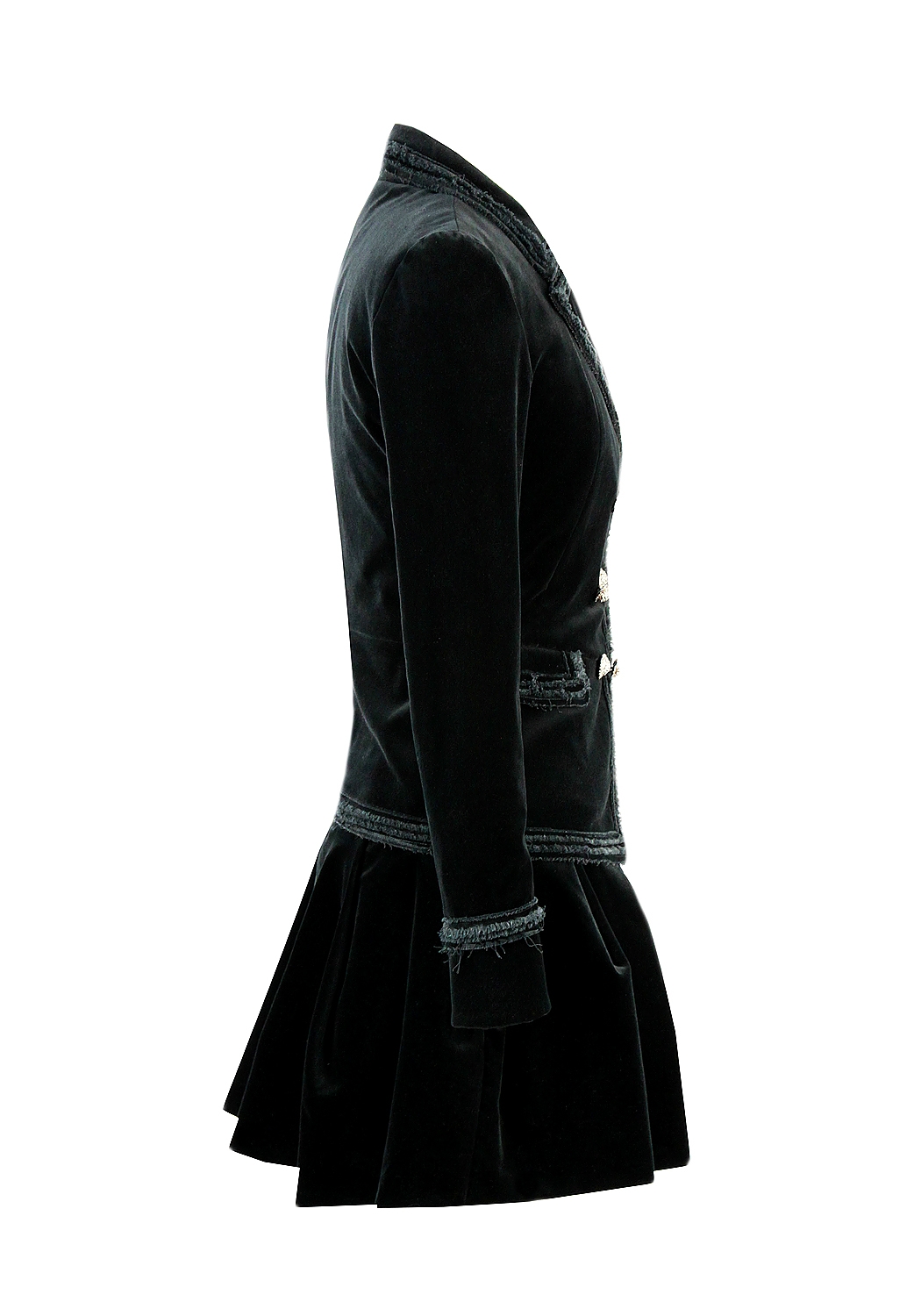 Chanel Black Velvet Suit