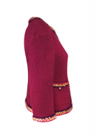 Chanel Pink Tweed Jacket with Trim