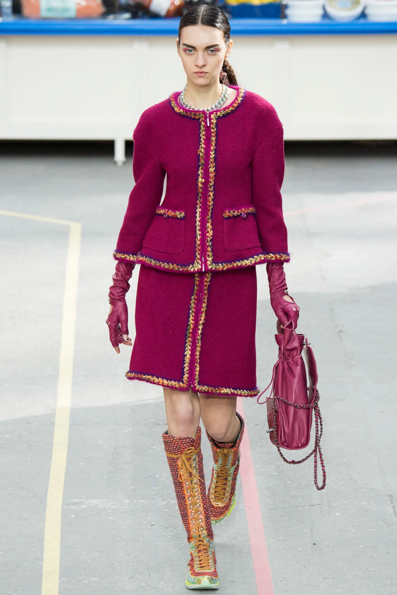 Chanel Pink Tweed Jacket with Trim