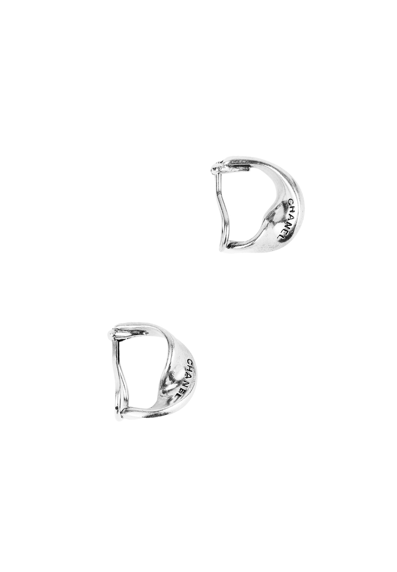 Chanel Silver Clip-on Earrings
