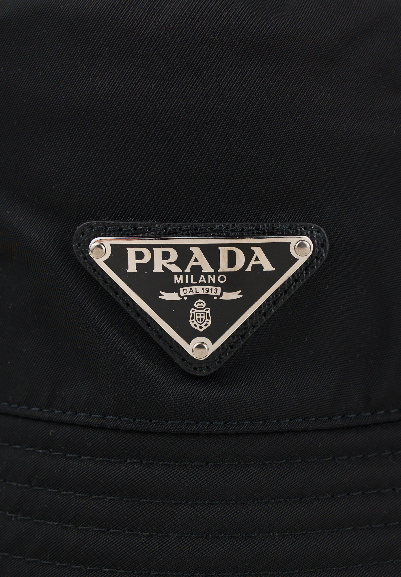 Prada Re-Nylon Black Panama Hat