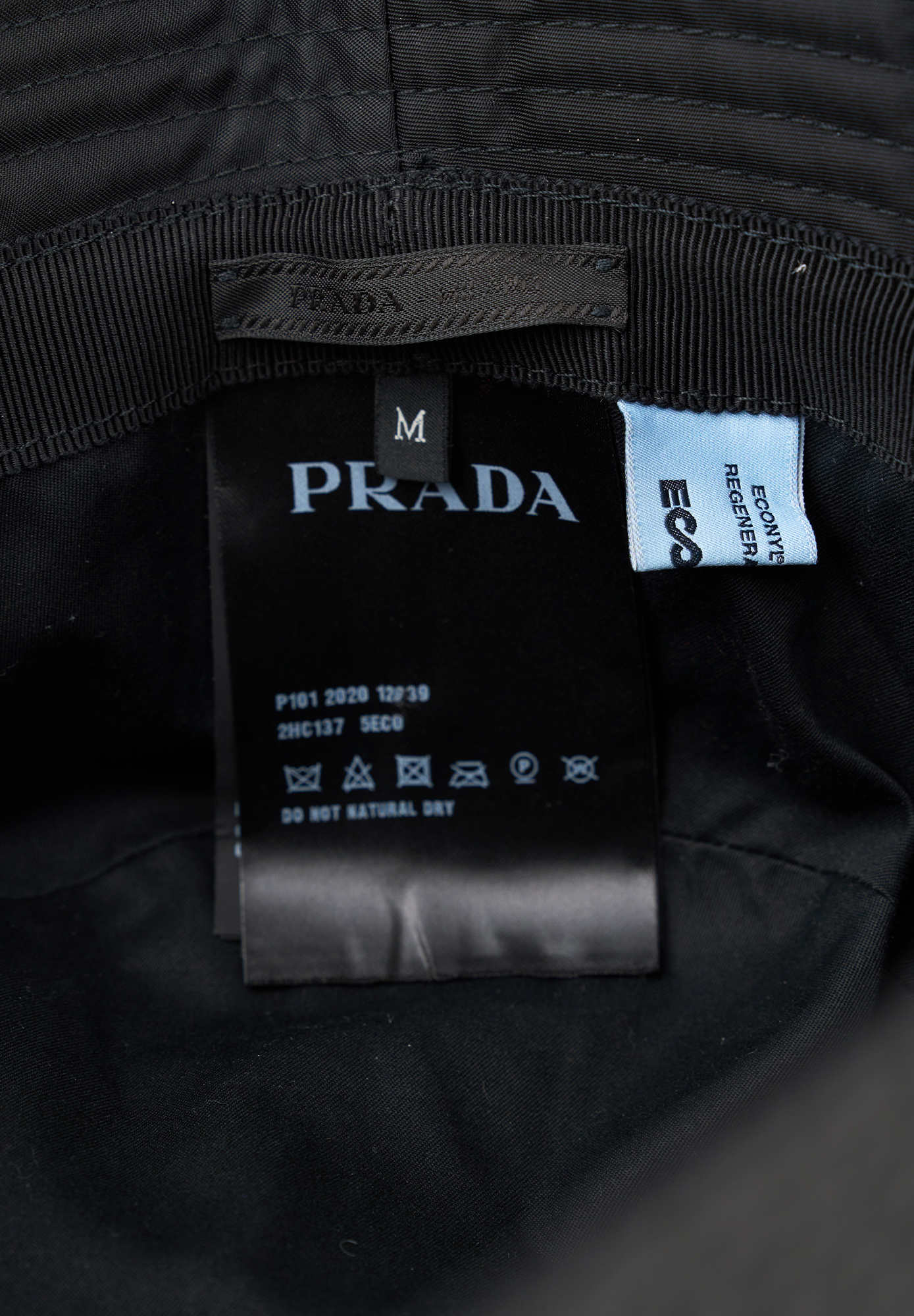Prada Re-Nylon Black Panama Hat