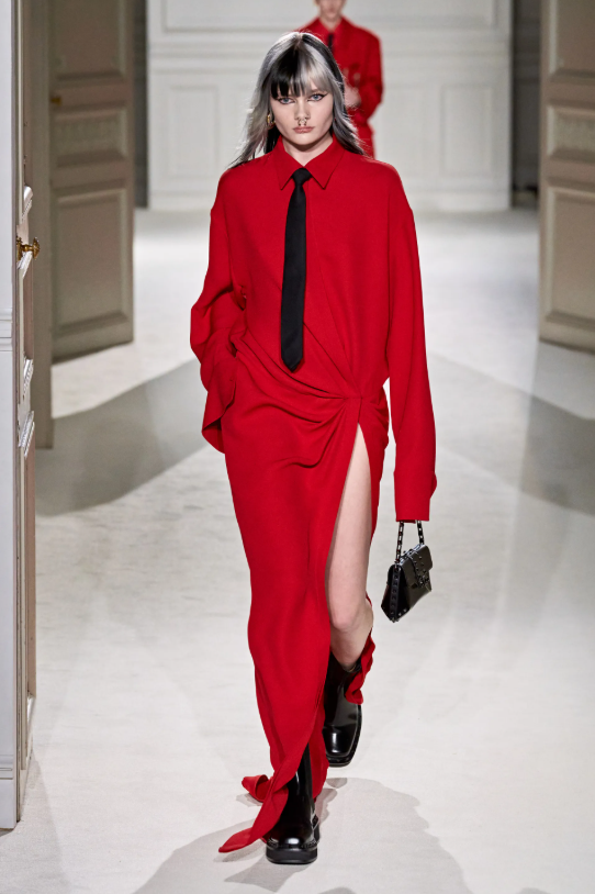 Valentino Red Silk Dress