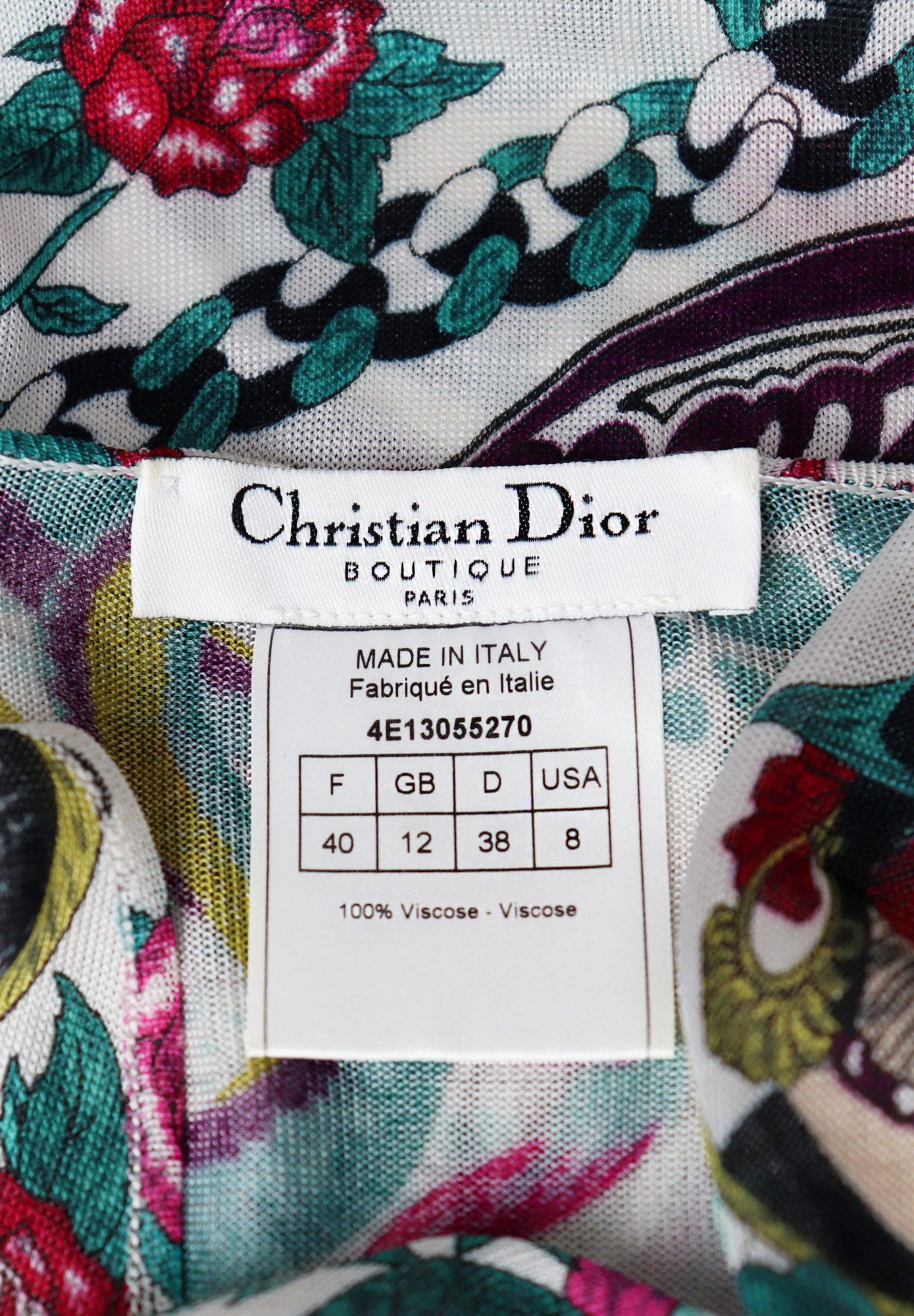 Christian Dior Top with Multicoloured Print
