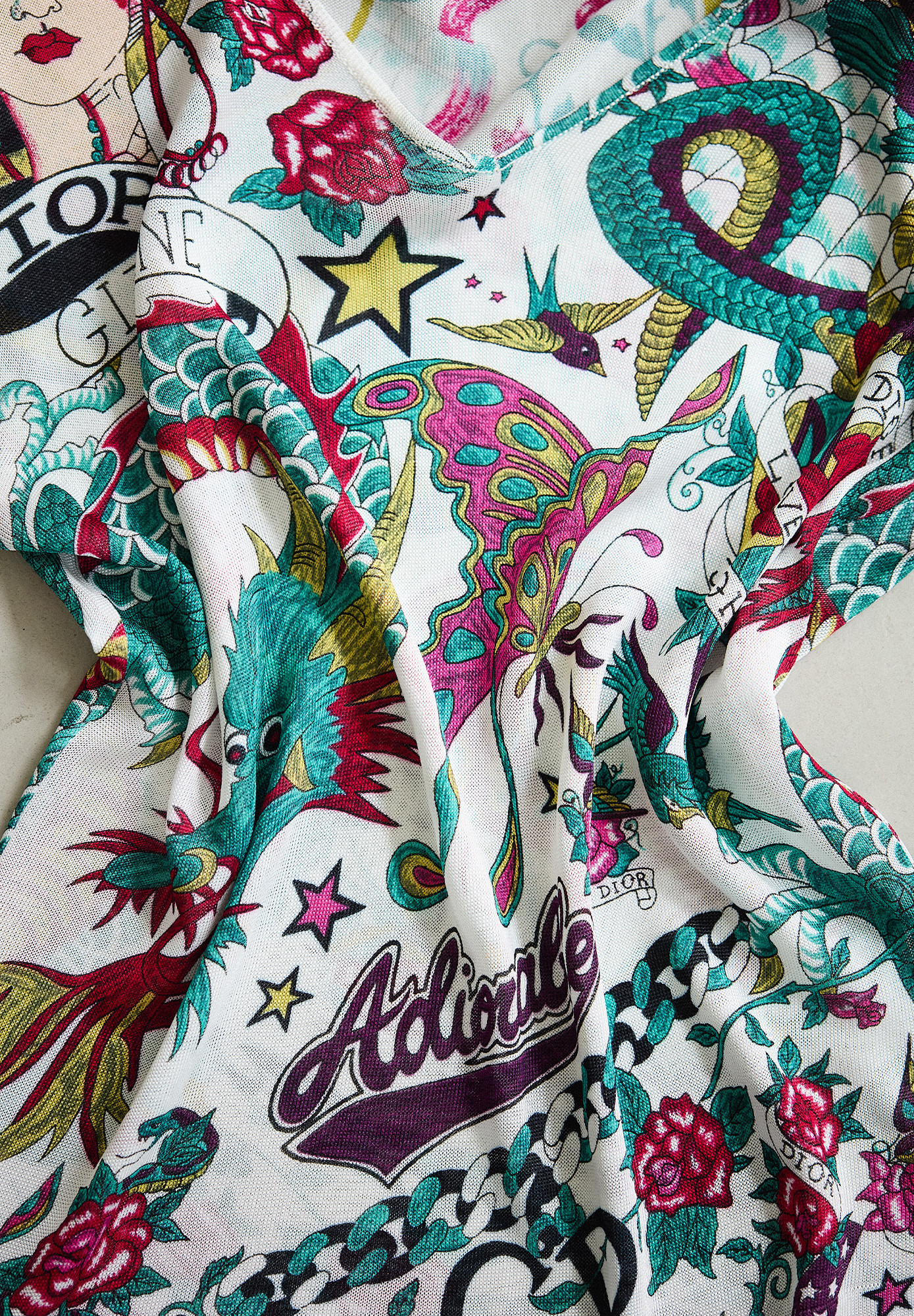 Christian Dior Top with Multicoloured Print