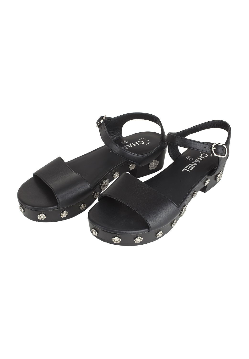 Chanel Black Sandals