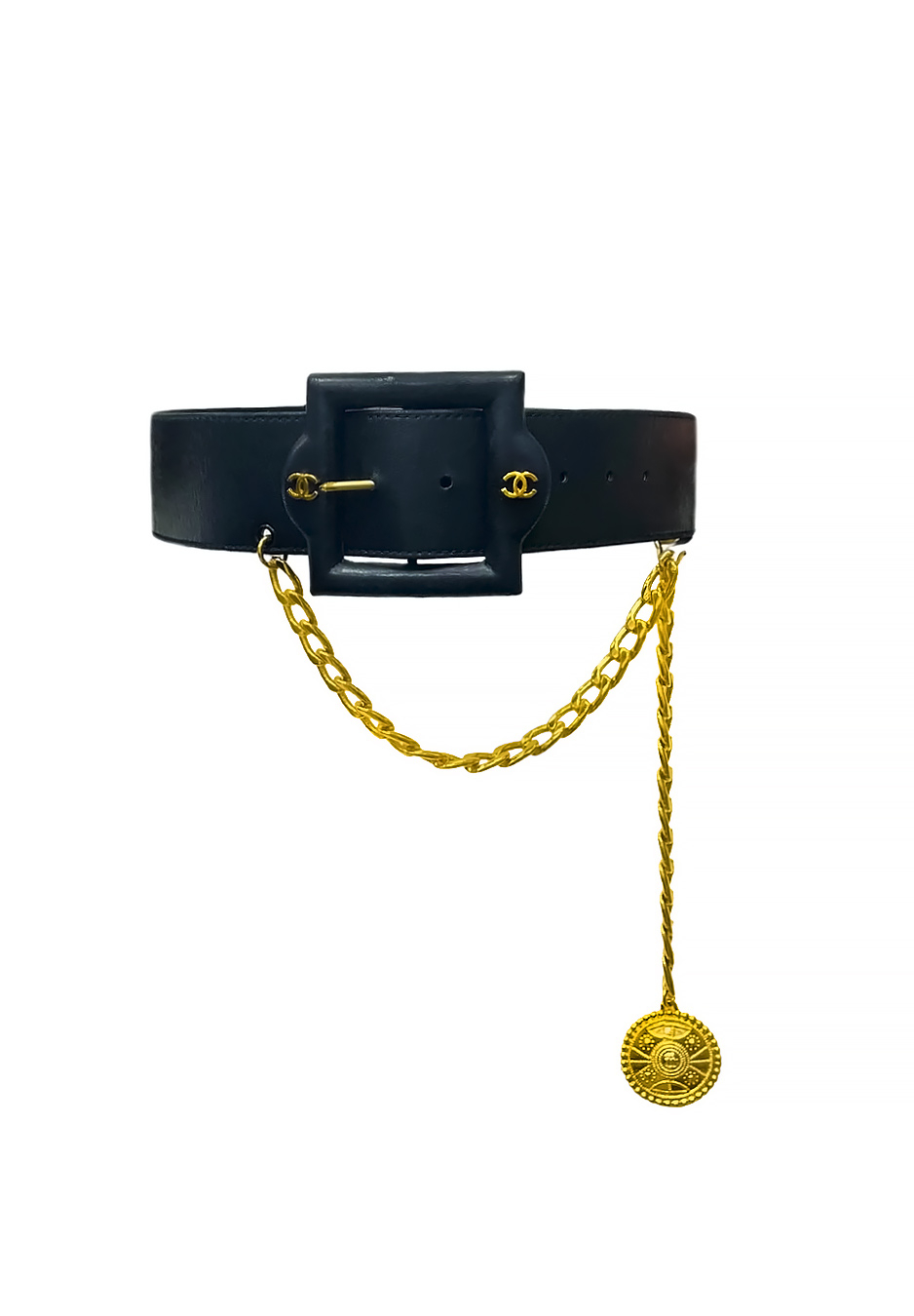 Chanel Medallion Leather Belt