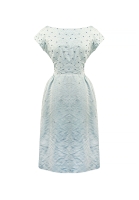 Lanvin Haute Couture Blue Silk Dress