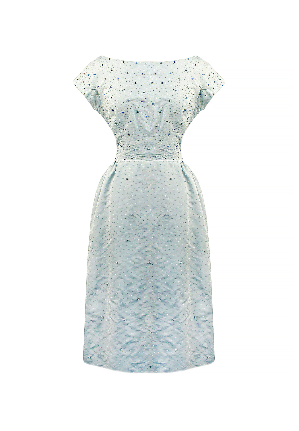 Lanvin Haute Couture Blue Silk Dress