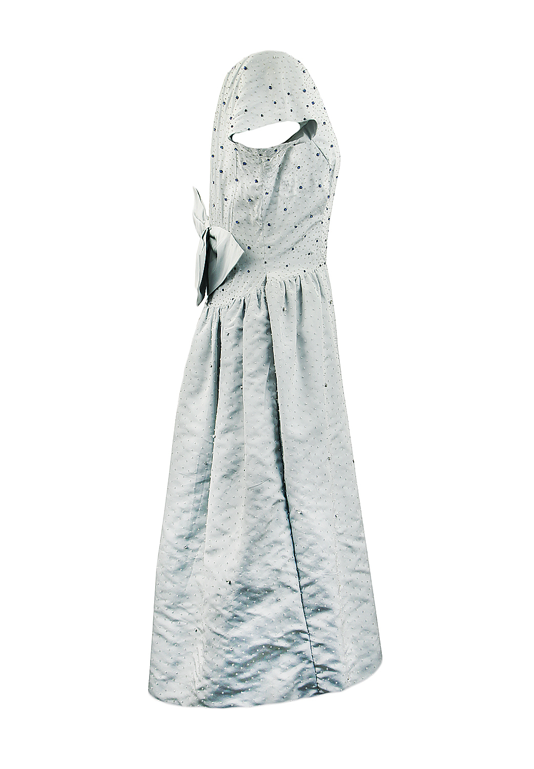 Lanvin Haute Couture Blue Silk Dress